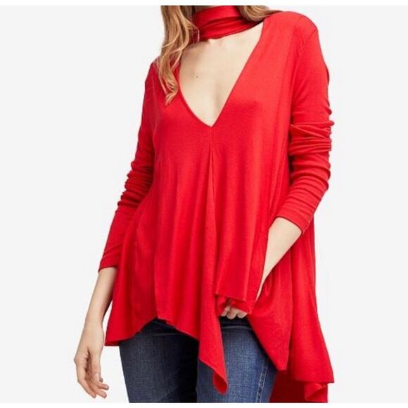 Free People Uptown Red Top - Picture 2 of 8